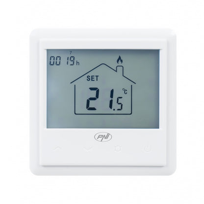 Termostat inteligent incastrabil PNI CT25PE WiFi, control prin internet incalzire electrica in pardoseala, aplicatie mobil Tuya Smart, integrare in scenarii si automatizari smart cu alte produse compa