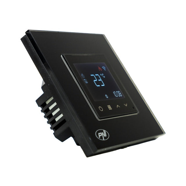 Termostat inteligent PNI CT26B WiFi incalzire in pardoseala electrica sau grup pompare, senzor pardoseala inclus, 10A, montaj incastrat, control din aplicatia Tuya Smart, programare zilnica, mod manua