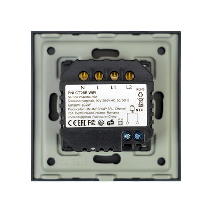 Termostat inteligent PNI CT26B WiFi incalzire in pardoseala electrica sau grup pompare, senzor pardoseala inclus, 10A, montaj incastrat, control din aplicatia Tuya Smart, programare zilnica, mod manua