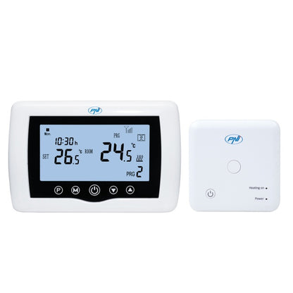 Termostat inteligent PNI CT36 fara fir, cu WiFi, control prin Internet, pentru centrale termice, APP TuyaSmart
