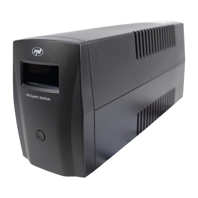 UPS PNI SafePC E650VA, putere 390W, 1.8A, iesire 2 x 230V, ecran LCD acumulator 7.2A inclus