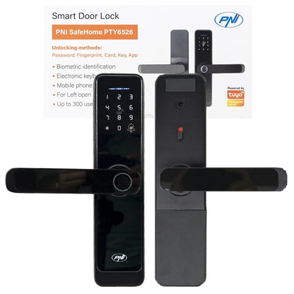 Yala inteligenta PNI SafeHome PTY6526, amprenta, cod, tag, aplicatie Tuya Smart, 100 utilizatori